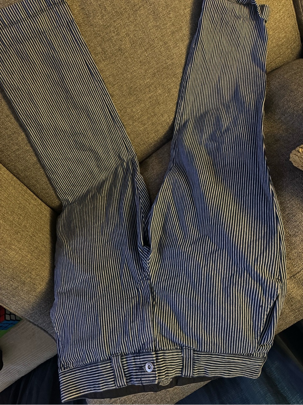Dickies classic pants. railroad pinstripe navy and white - Picture 3 of 8